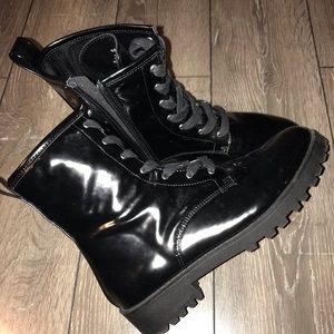 black combat boots from h&m